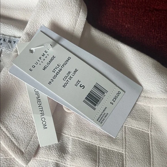 EQUIPMENT  MELISANDE PLEATED SLEEVELESS BUTTON-DOWN TOP BOUT DE LUNE - Picture 6 of 9